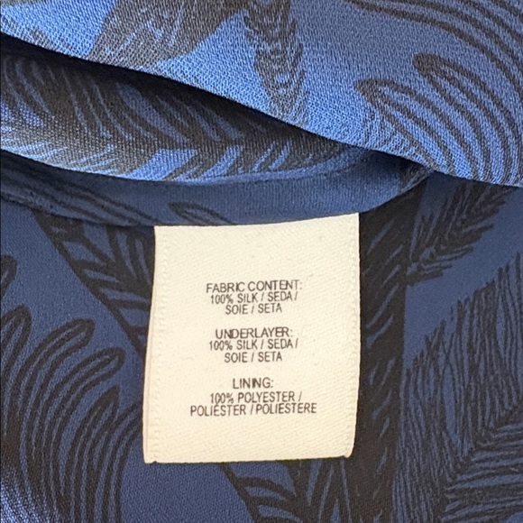 DEREK LAM 10 CROSBY Palm Leaf Print Sleeveless Blouse size 6 - Picture 6 of 8